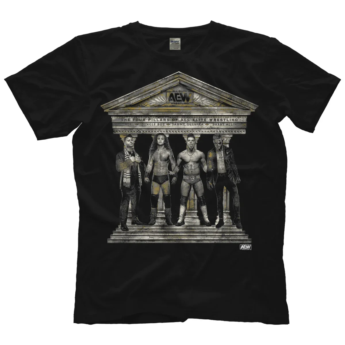 AEW The Four Pillars of All Elite Wrestling Official T Shirt long or short sleeves