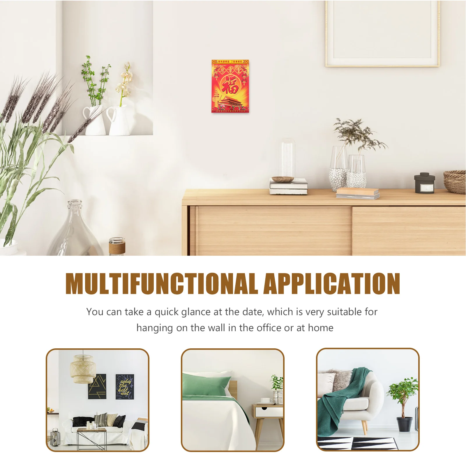 

Китайский лунный календарь 2025 года, традиционный настенный календарь, отрывной классический старый альманах для украшения дома и офиса, подарок