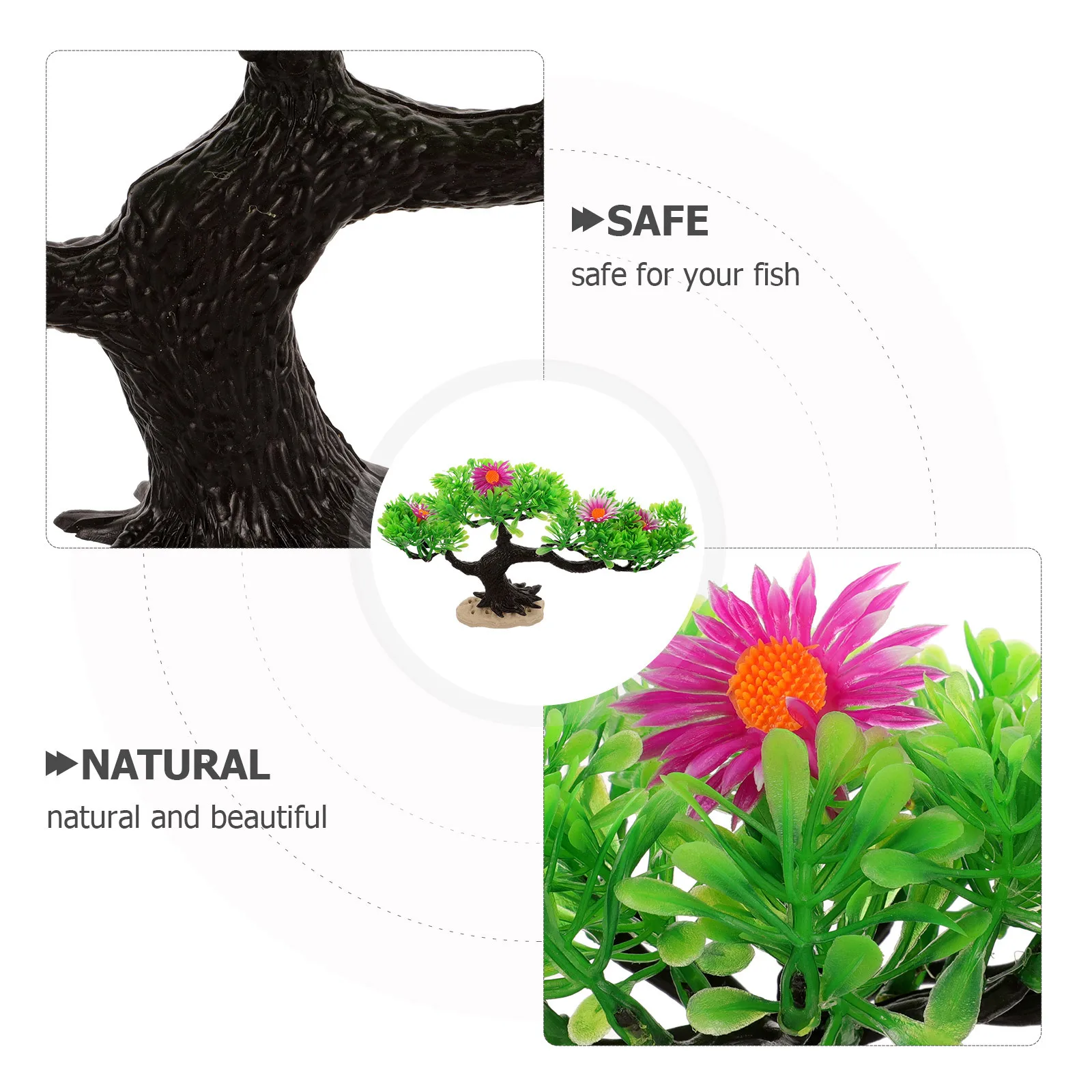 

Aquarium Artificial Plastic Plants Landscape Prop Tree Landscaping Decor Fish Tank