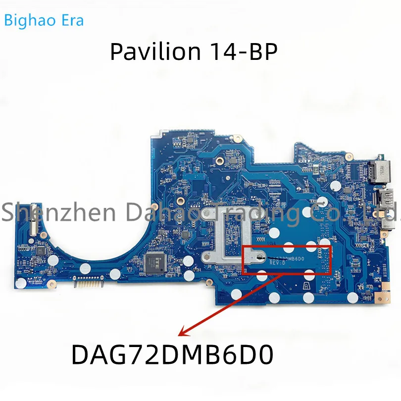 DAG72DMB6D0 For HP Pavilion 14-BP 14-BP001TU G72D Laptop Motherbard With Inter N3060 N3710 CPU 929565-001 929565-601 929564-601