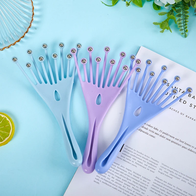 Head Massager Five Finger 9 Claws Manual Handheld Meridian roller ball scratcher For Hair Growth Stress Relief