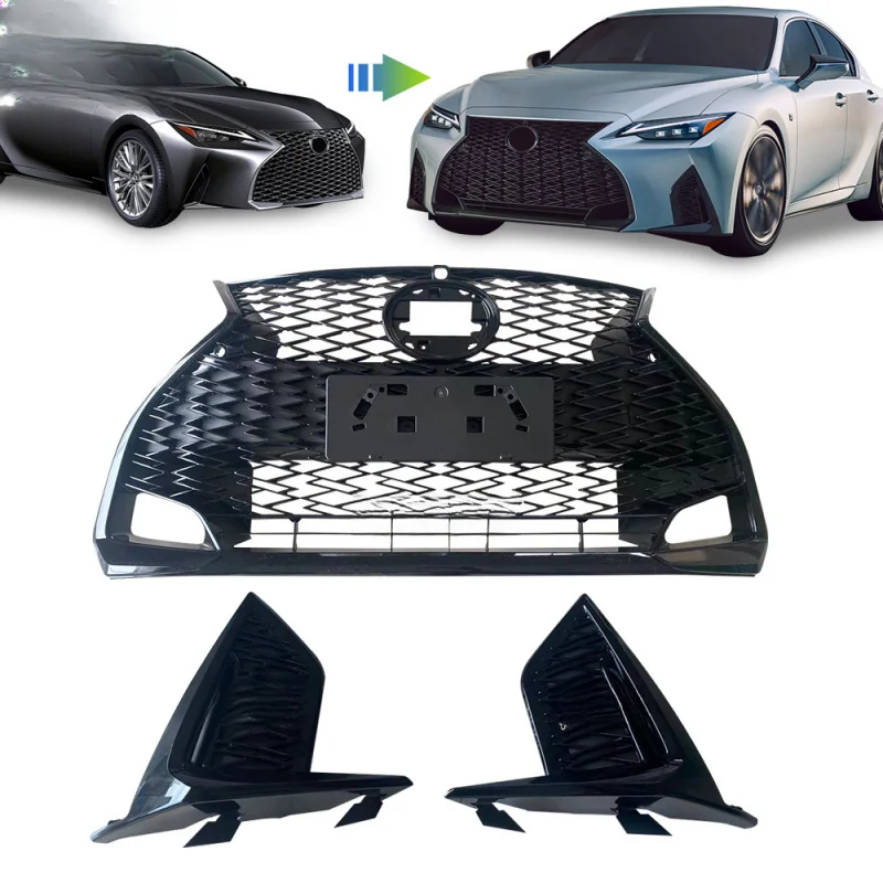 Suitable for Lexus IS 23+ modified version sports grille + fog light frame + license plate panel