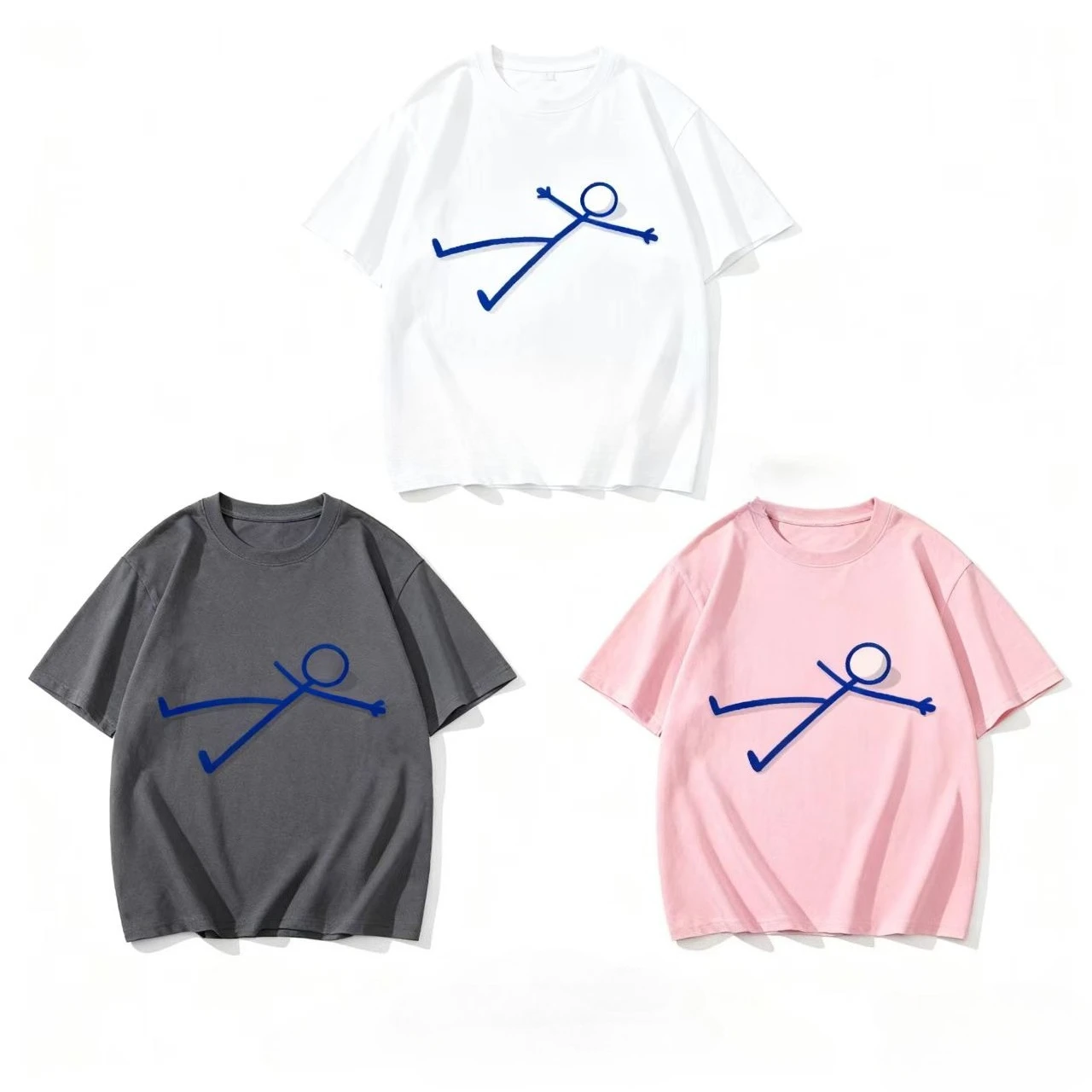 

Cuello redondo divertido estampado camiseta de manga corta moda de alta calidad