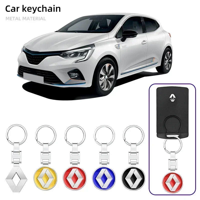 

1pcs Metal Car Logo Key Chain Keyring Auto Interiors Accessories For Renault Megane 2 3 Duster Logan Clio 4 Scenic 5 Captur