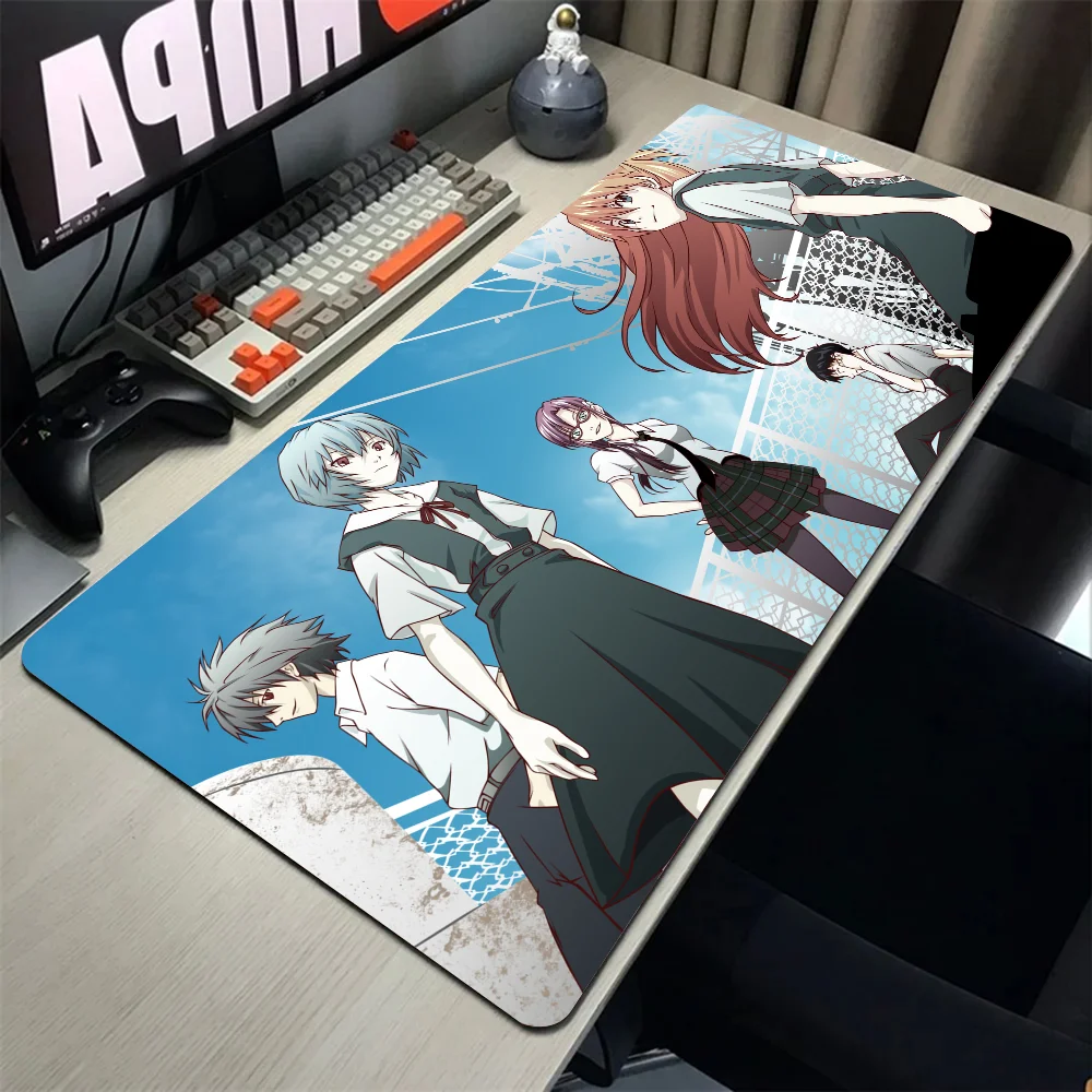 N-Neon Genesis E-Evangelion Mousepad Mouse Mat Desk Mat With Pad Gaming Accessories Prime Gaming XXL Keyboard Pad Padding Mat