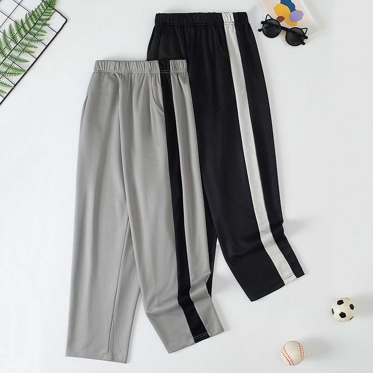 2/1 Pieces Children's Casual Fashionable Pants, Versatile and Comfortable for Boys and Girls, Sports Running Straight Leg Pants