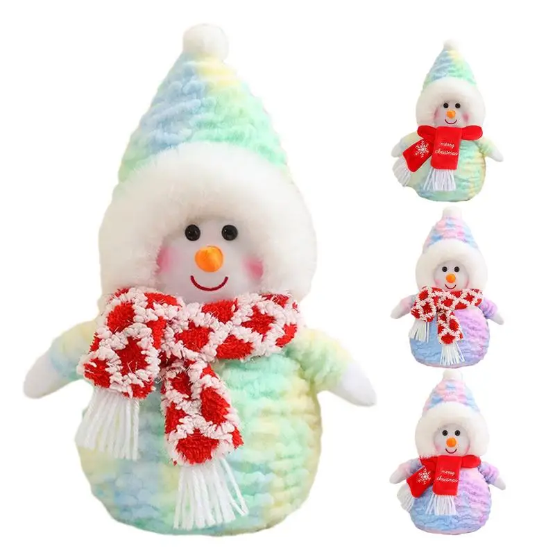 Boneco de neve boneca bonito macio natal boneco de neve brinquedos de pelúcia colorido natal boneco de neve simulação para crianças adultos meninas e meninos