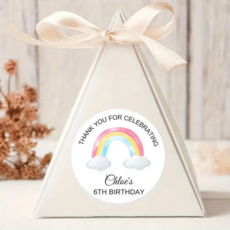 90pcs Custom Personalized Name & Birthday Stickers (For Baptism, Parties & Gift Wrapping)