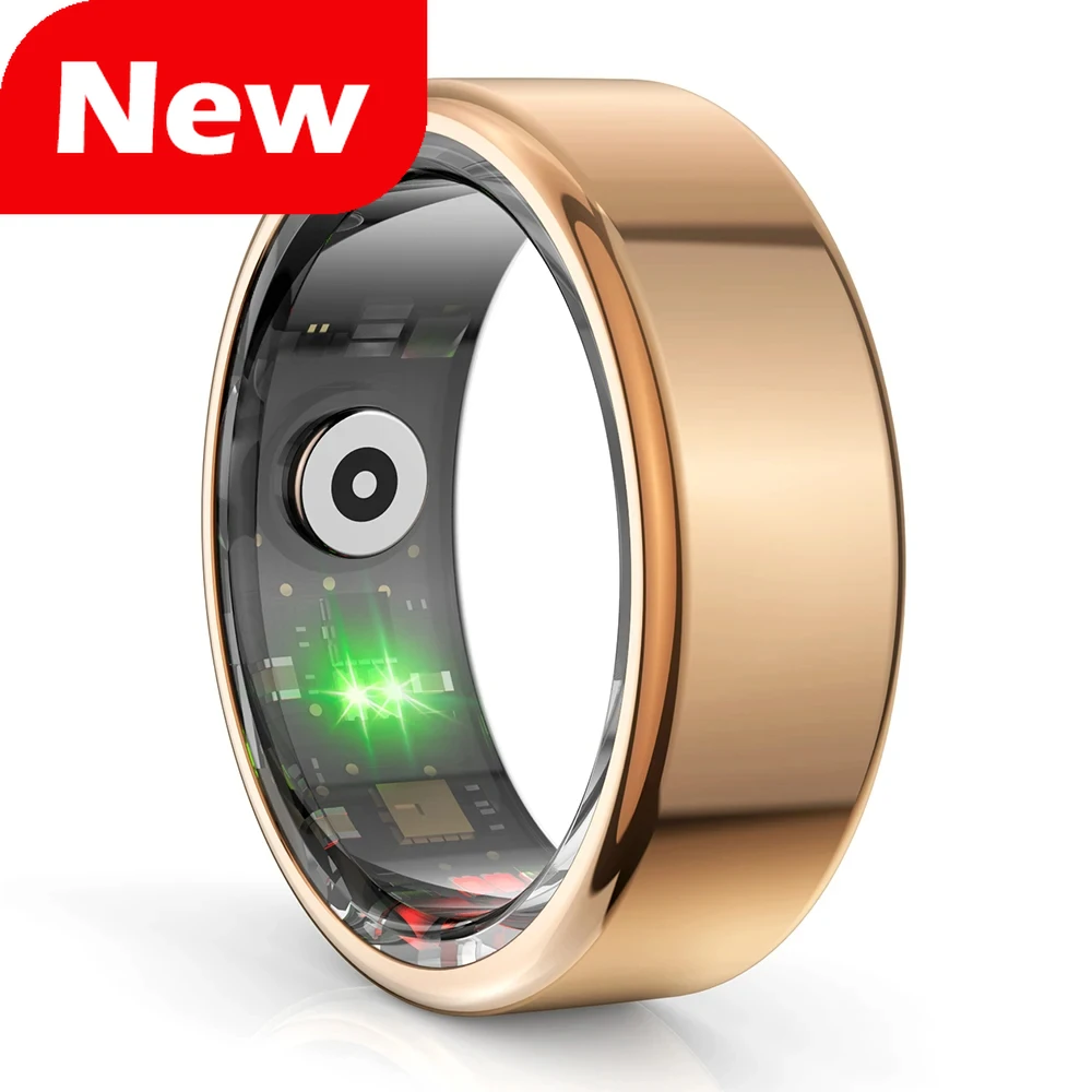 R02 Smart Ring Military Grade Titanium Steel Shell Health Monitoring IP68 & 3ATM Waterproof Multi-sport Modes