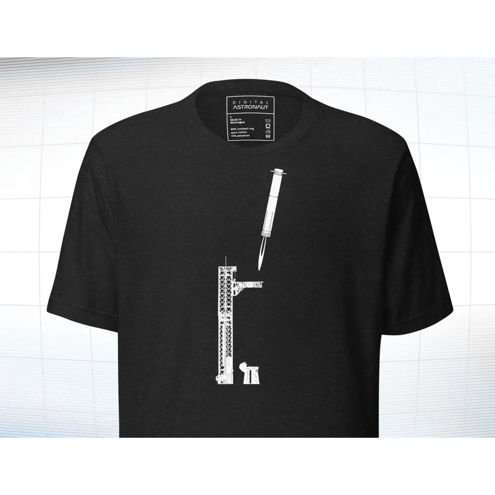SpaceX Starship T Shirt Mechazilla Rocket Launch Tower Space Enthusiast vintage Washed streetwear Casual Stretched
