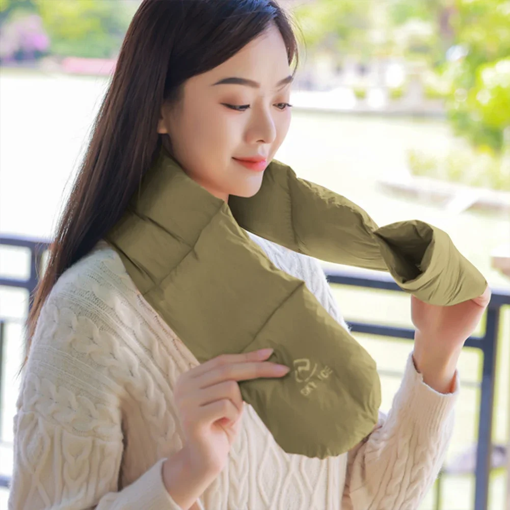 

Ультралегкий водонепроницаемый шарф из белого утиного пуха: ветрозащитный, портативный и теплый, для велоспорта, кемпинга и катания на лыжах