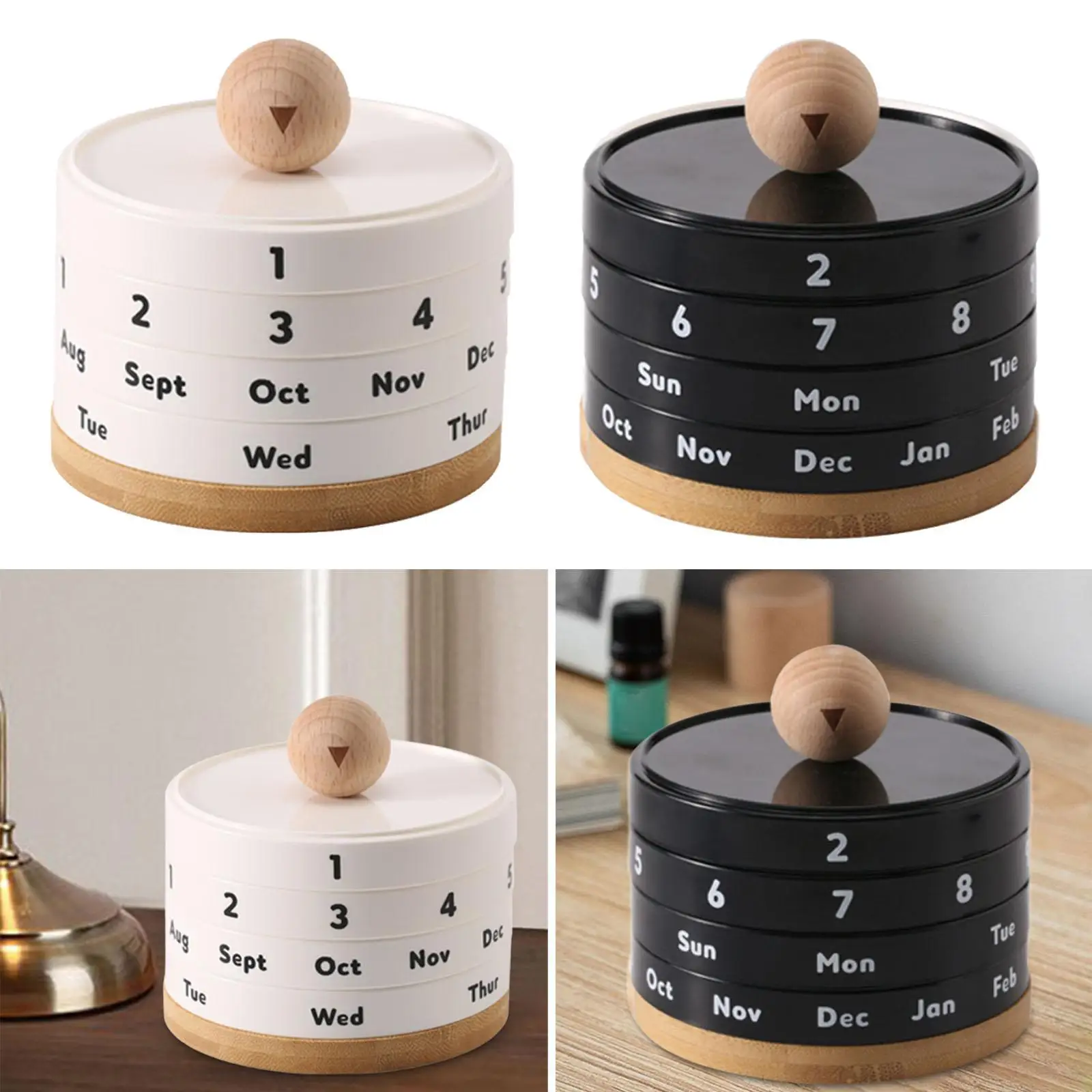 Calendrier perpétuel Calendrier perpétuel rotatif pour bureau de cheminée scolaire