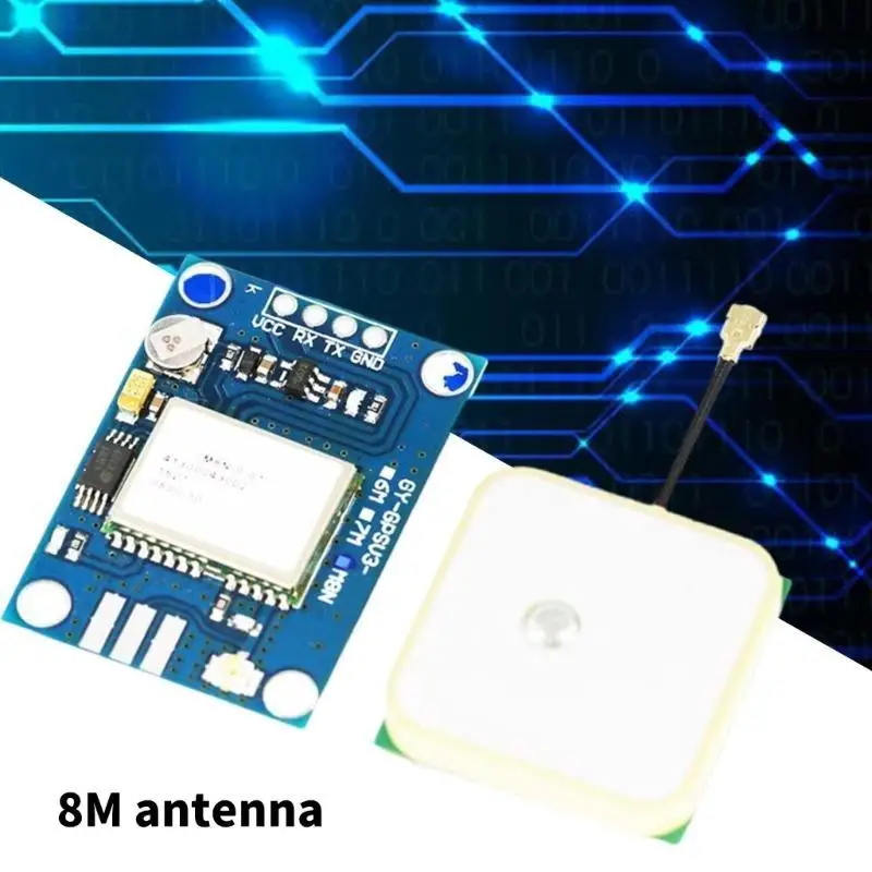 

652F GY-GPS6MV2 Сигнальный модуль для 6M с управлением полетом EEPROM MWC APM2.5 и светодиодной индикацией антенн 25x25 мм