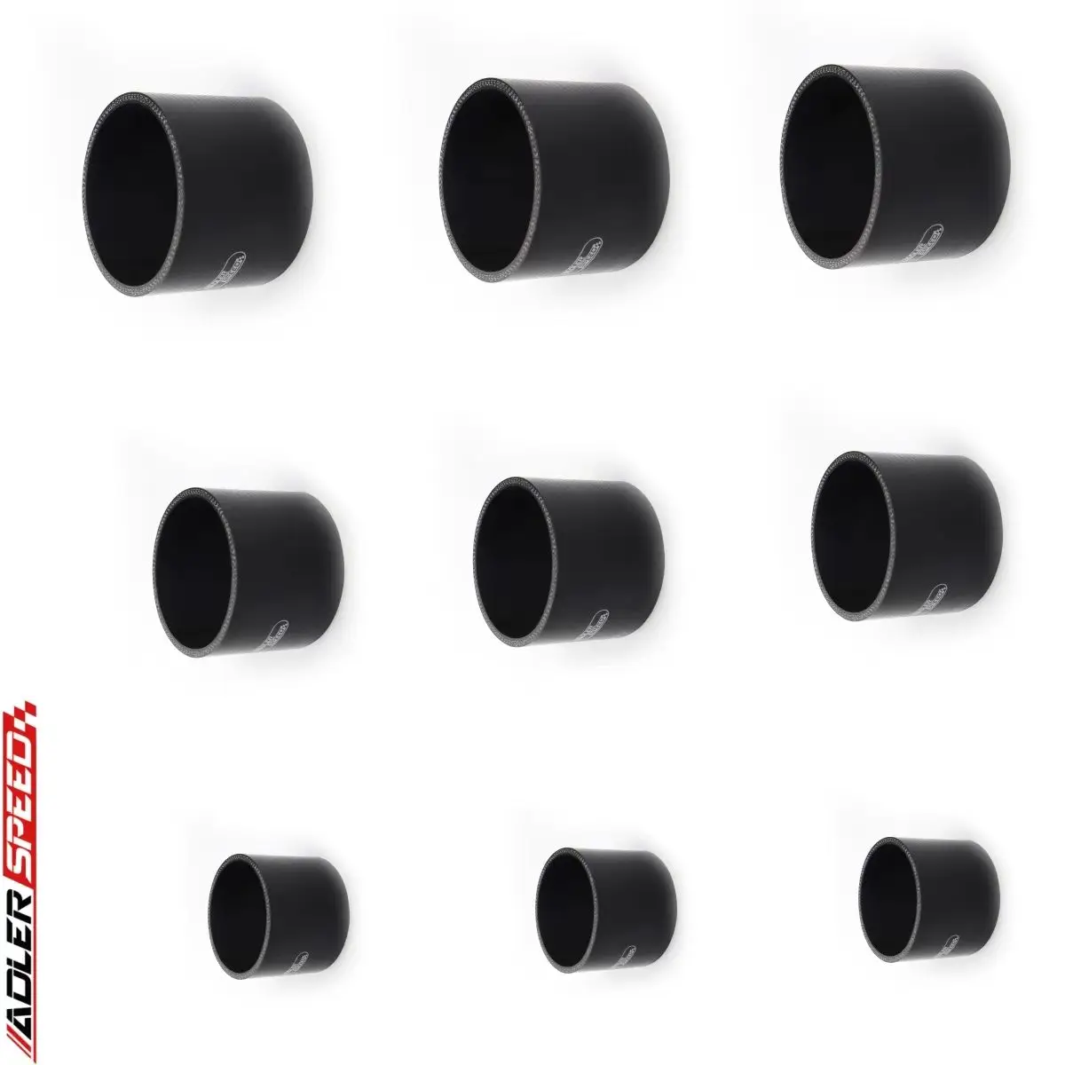 4Ply ID 38 45 51 57 63 70 76 83 89 95 102MM Straight Silicone Hose Black Turbo Coupler Pipe Length 76.2mm