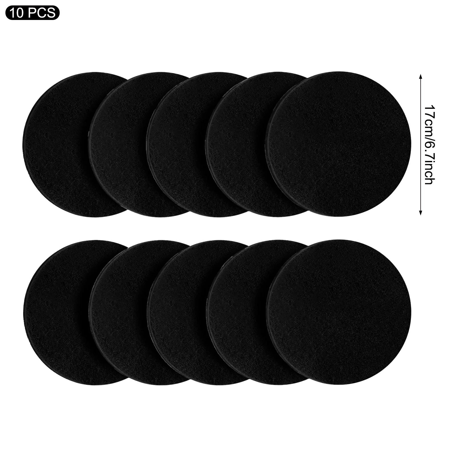 10pcs Charcoal Filter Odor Control Compost Bin for Kitchen Countertop 6.7 Inch Activated Carbon Replacement Pads view 6