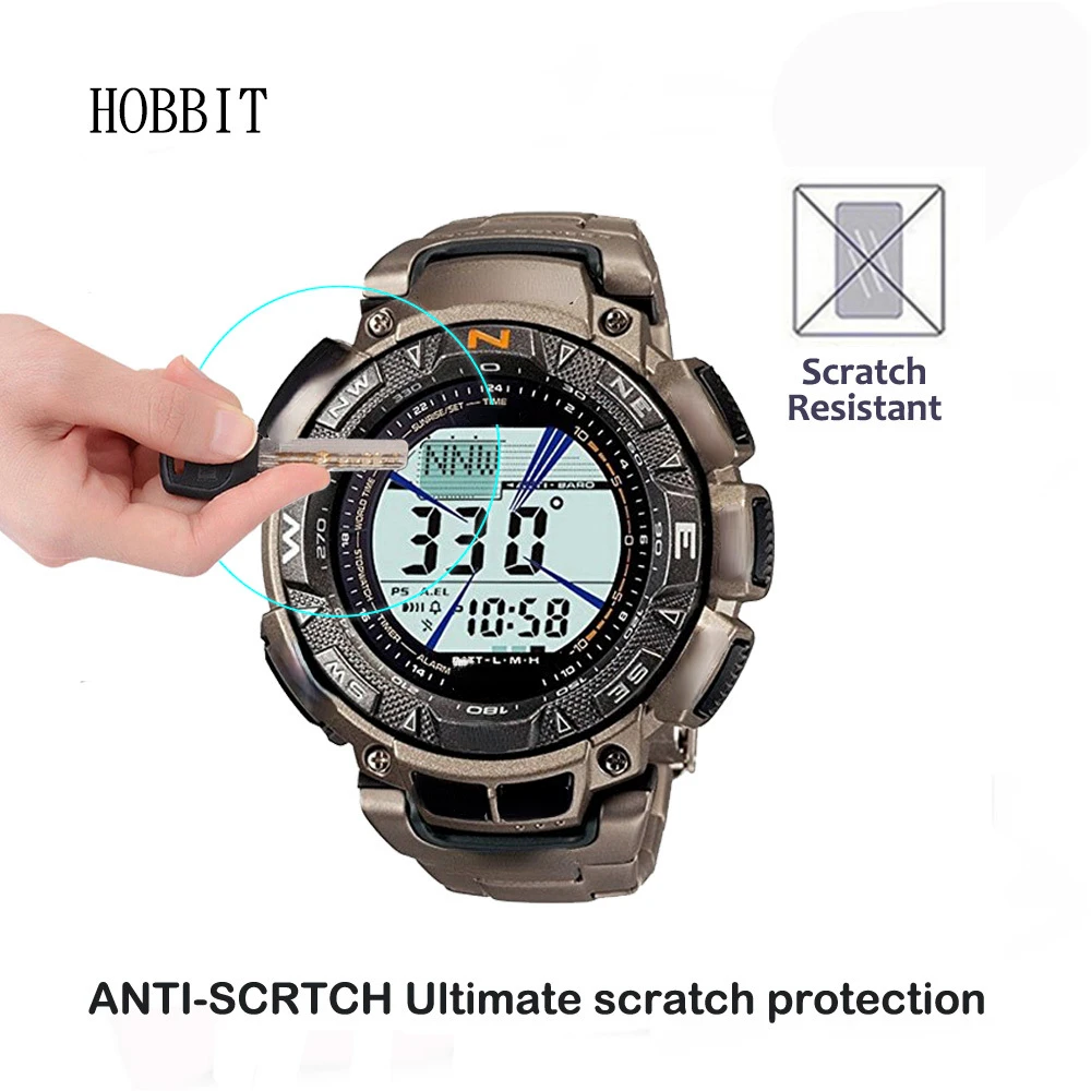 2 حزمة ل كاسيو PRG-240T 0.3 مللي متر 2.5D 9H واضح الزجاج المقسى شاشة حامي المضادة للخدش Smartwatch فيلم ل كاسيو 240t