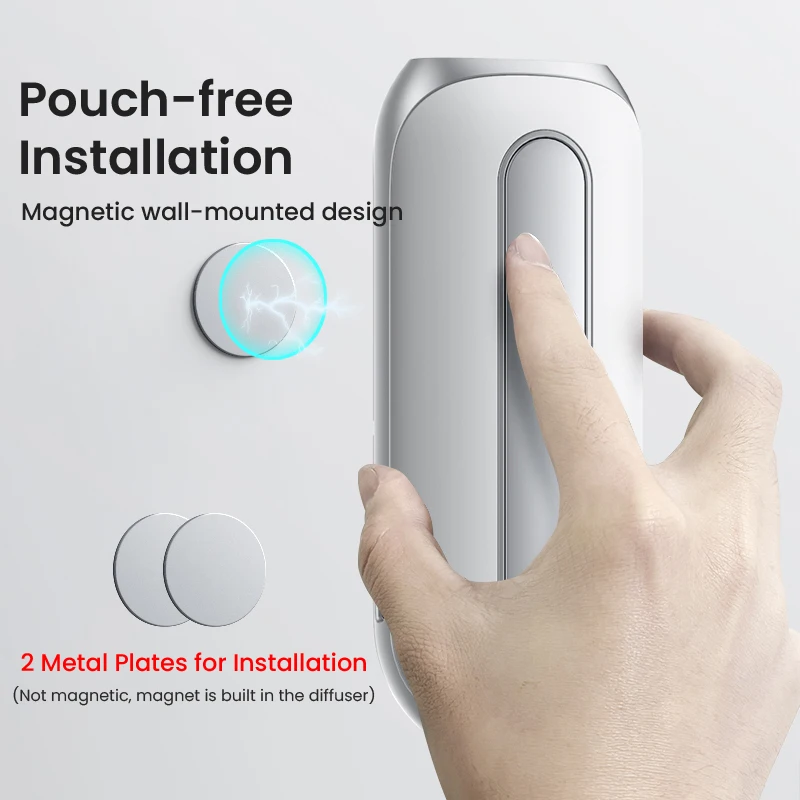 Wall-mounted Aroma Diffuser for Pure Essential Oil Portable Type-C Rechargeable Diffusing Device 4 Modes Low Noise