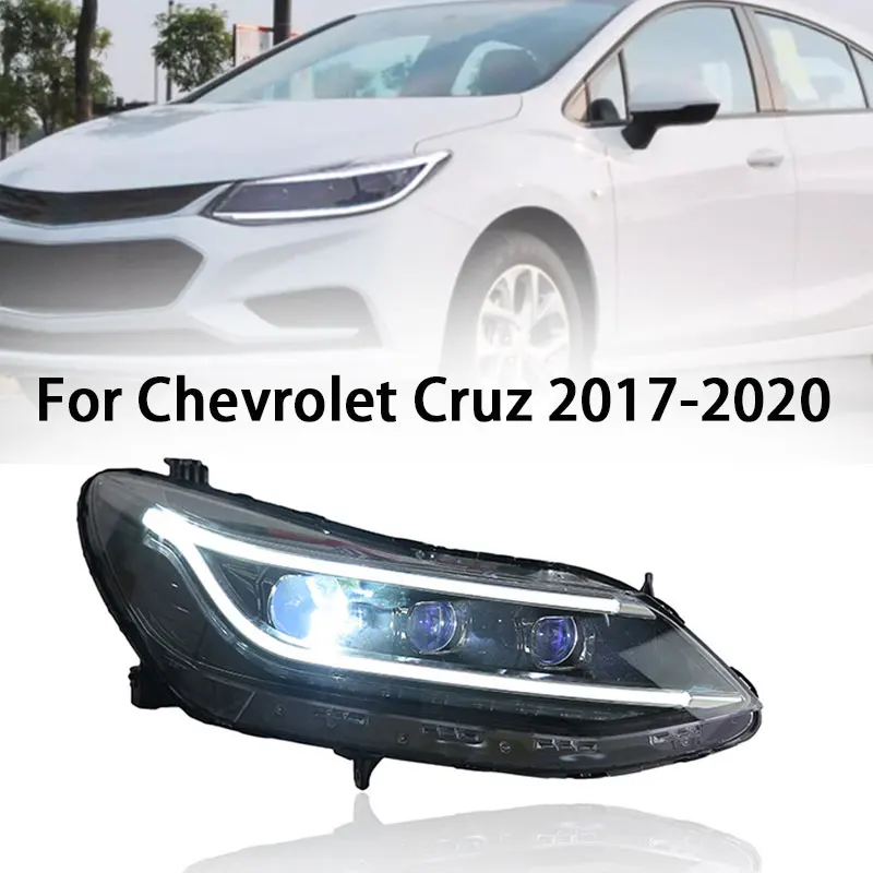 

Передняя фара для Chevrolet Cruze светодиодный, фара 2017-2020, фары Cruze DRL, сигнал поворота, фара дальнего света, объектив проектора Angel Eye