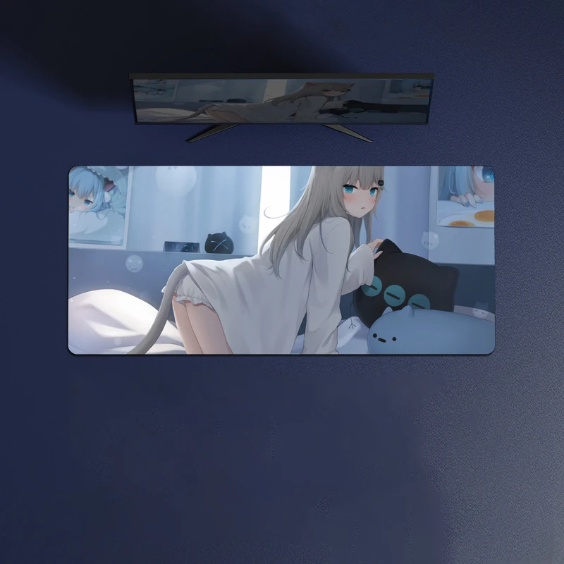 

Anime Nacho Neko Nekoha Shizuku Two-Dimensional Girl Hd Printed Mouse Pad Rubber Desk Mat for Keyboard and Pc Gaming Accessories