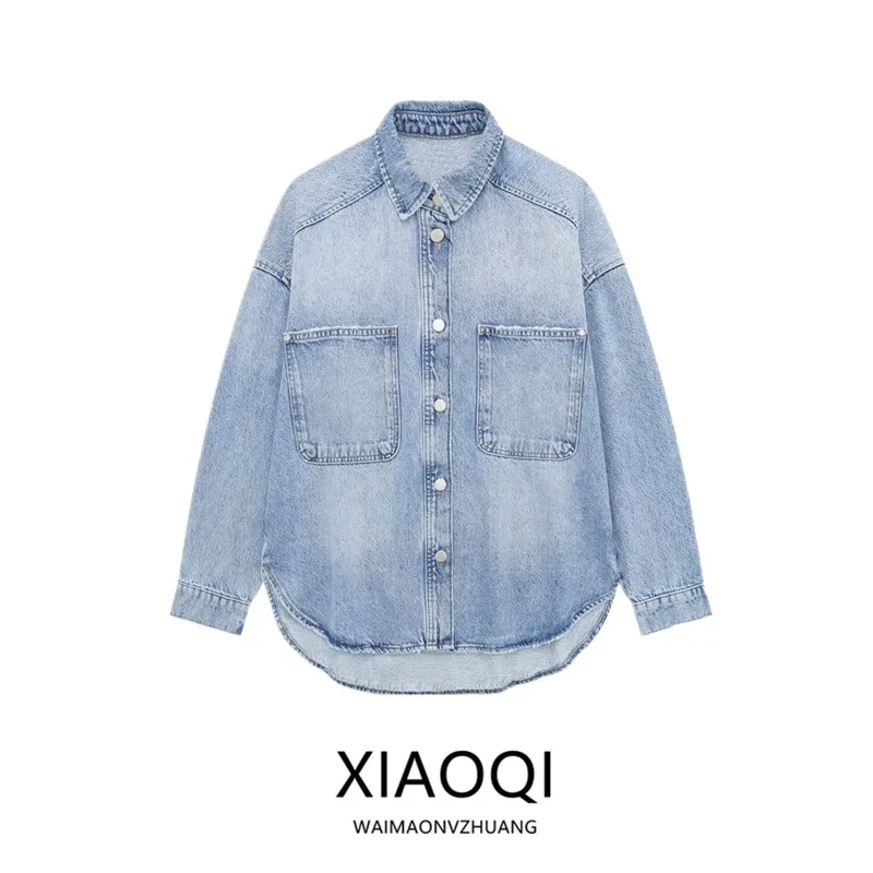 

Spring 2024 Women's Casual Versatile Slimming Denim Jaet New Arrival Loose Fit Regular Length Other Material 00% ort Coat