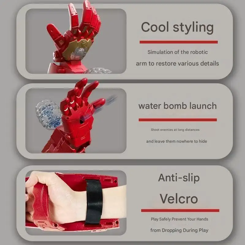 ปืนของเล่นยิงลูกยางไฟฟ้ากลางแจ้งรุ่นใหม่ Cyber ​ ​ แขนหุ่นยนต์ฮีโร่ที่สวมใส่ได้ เปิดตัวการต่อสู้แบบอินเทอร์แอคทีฟ ของขวัญสำหรับเด็ก