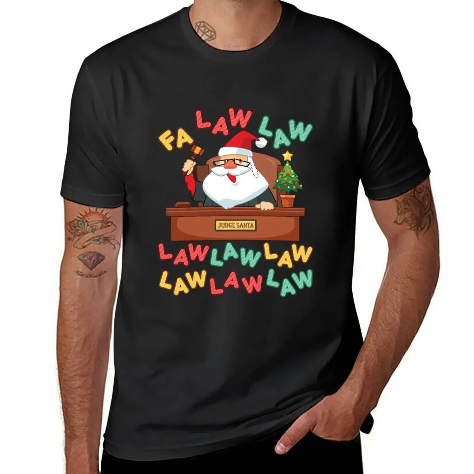 

Funny Lawyer Christmas Santa Fa Law Law T-Shirt oversized blue archive mens t shirts casual stylish