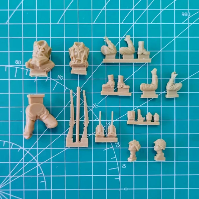 Kit de figurines en résine moulée sous pression, échelle 1/35, coureurs de char américains, 2 figurines doivent être assemblées et colorées par elles-mêmes