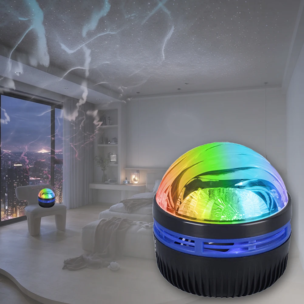 กาแลคซีเหนือแสง RGB รีโมทคอนโทรลสีสันสดใสเครื่องฉายภาพบนท้องฟ้าโปรเจคเตอร์แสงดาวสำหรับห้องเด็กตกแต่งงานปาร์ตี้คริสต์มาส