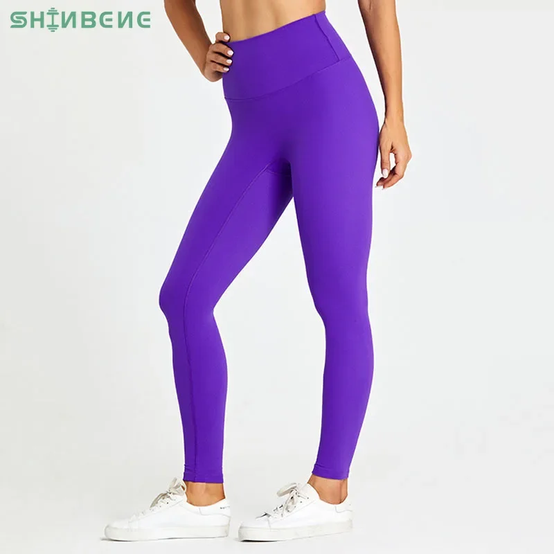 SHINBENE CLASSIC 5.0 Real High Rise(12.5cm)+NO FRONT SEAM Workout Sport Yoga Pants Women Naked Feel Gym Fitness Leggings