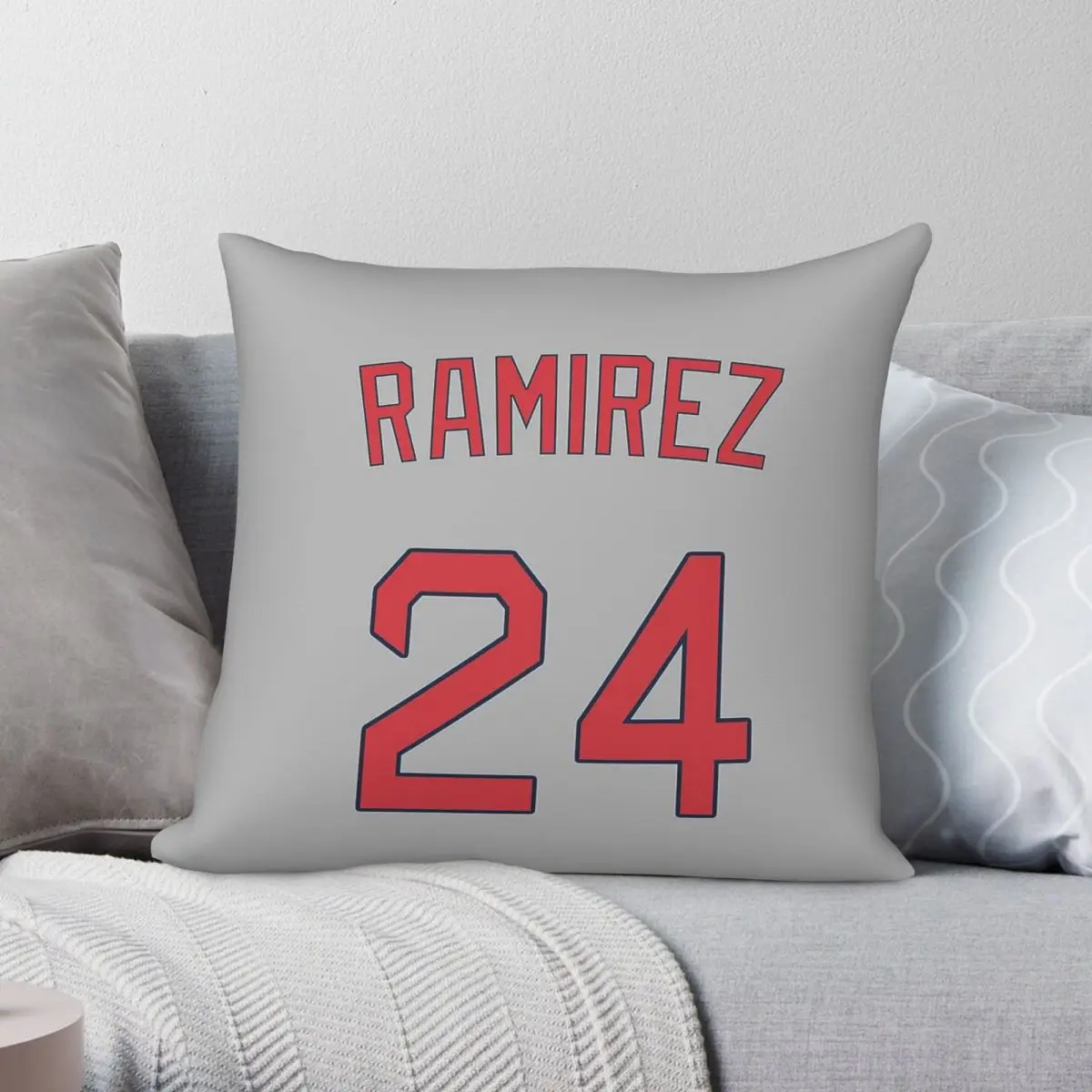 Manny Ramirez Baseball Square Pillowcase Polyester Linen Velvet Creative Zip Decorative Pillow Case Sofa Cushion Cover