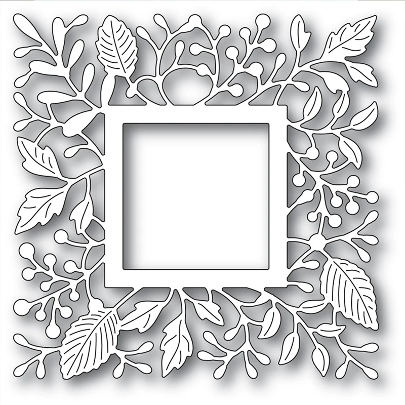 leaves frame Craft Dies Decor Metal Cutting Dies Scrapbooking stamps embossing paper Cards border template punch Stencils DIY