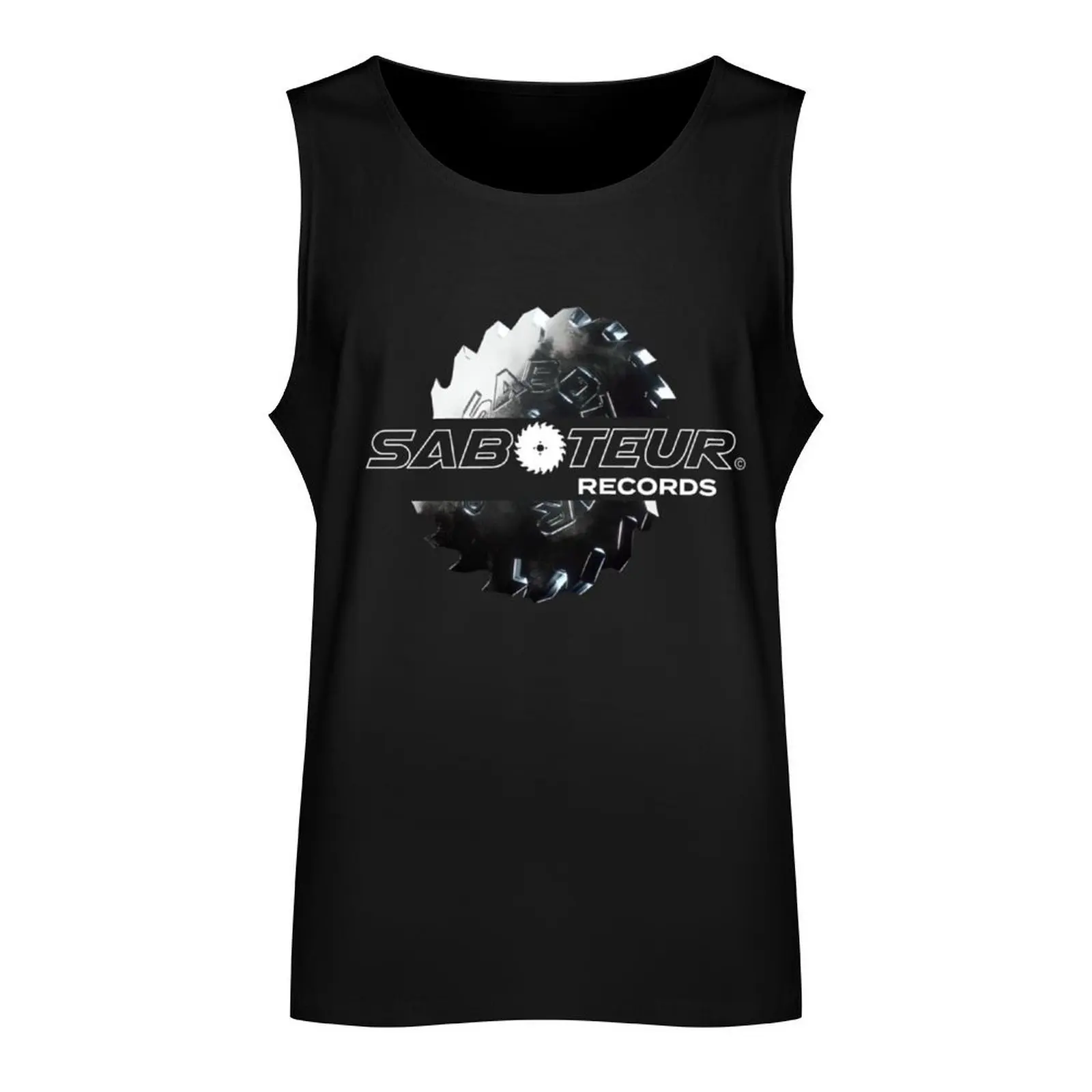 Saboteur Records logo Artwork Mixtape Tank Top basketball t-shirt for men gym shirts