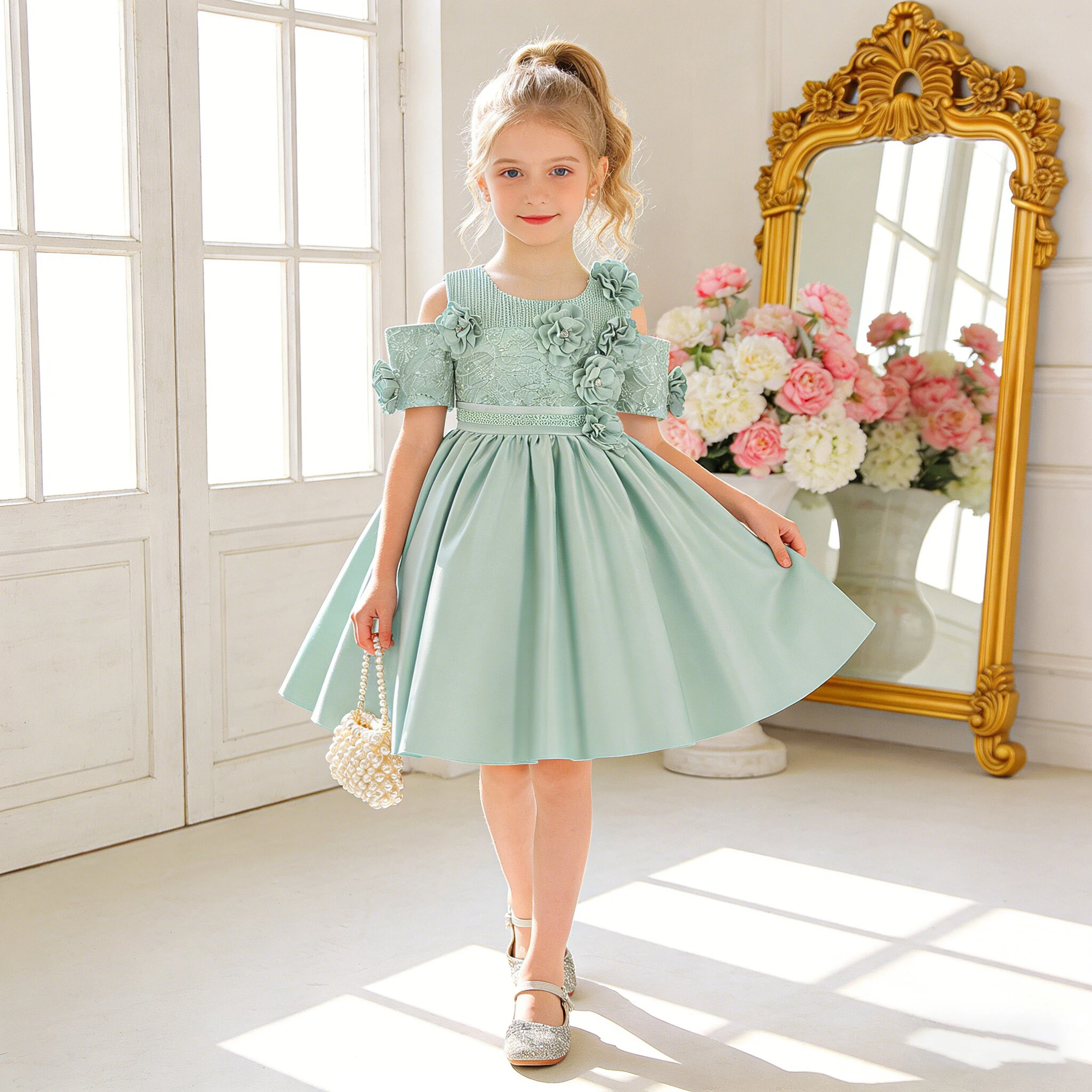 Vestido de Verano para Niñas, Elegante, para Fiesta, Boda, Damas de Honor, Princesa, Graduación, Bautizo, Cumpleaños, Ropa Infantil