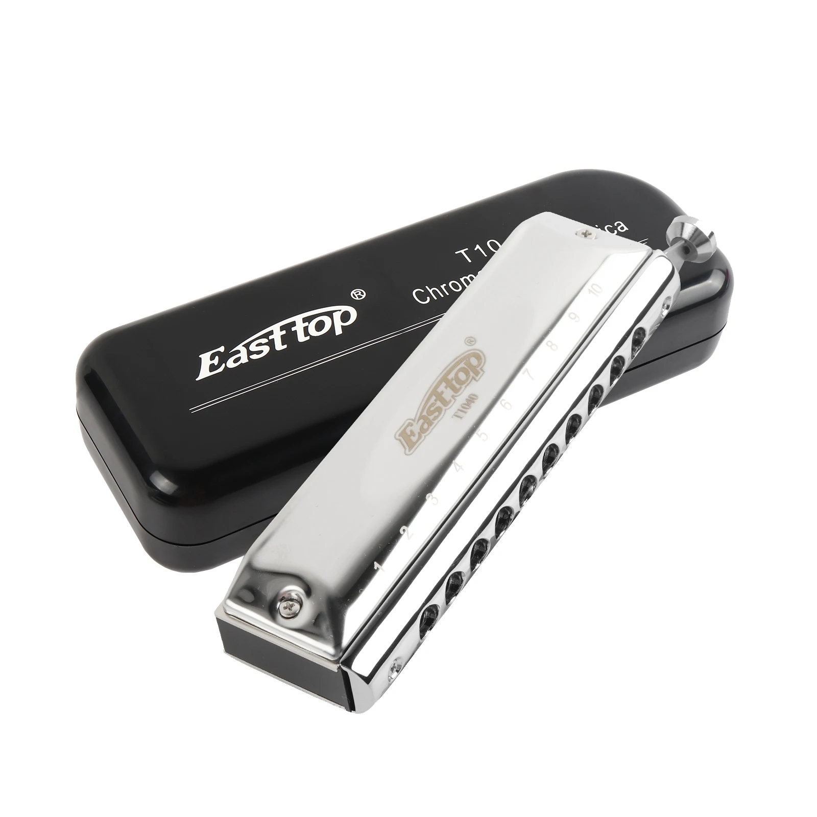 Professional Chromatic Harmonica C Key Changeable Tones Musical Instrument 10 Holes 40 Tone Harmonica for Beginners Adults kids