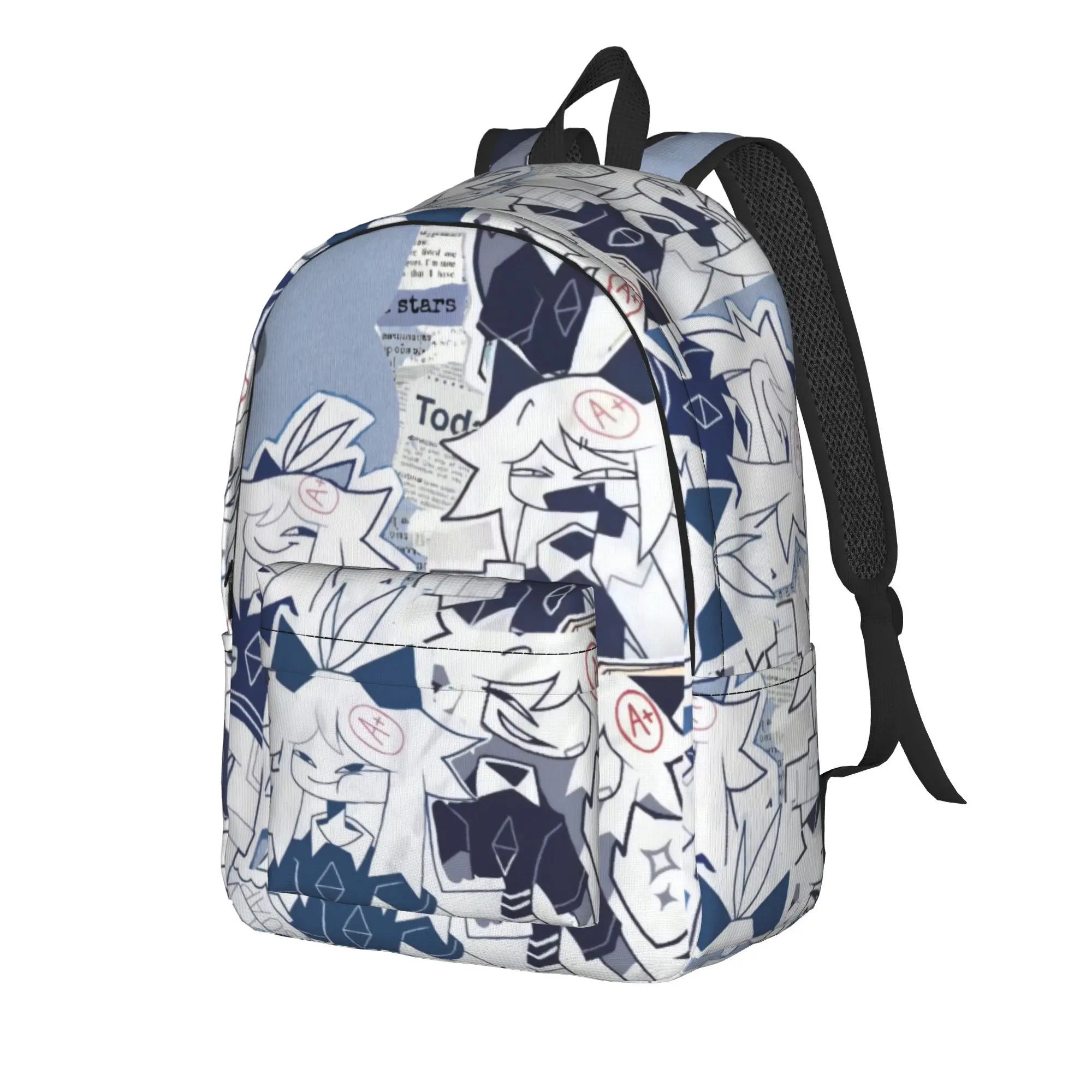 Fundamental Paper Education Backpack  Youth Polyester Sport Backpacks Pattern Streetwear High School Bags Rucksack