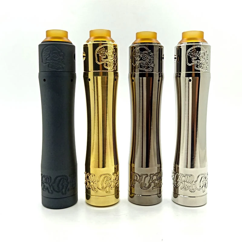 Purge Viper Mechanische Mech Mod Kit 24/25/26/29Mm Purge Mods Te Basics V4 Gekartelde mech Mod 18650/20700/21700 Batterij 316SS Rda