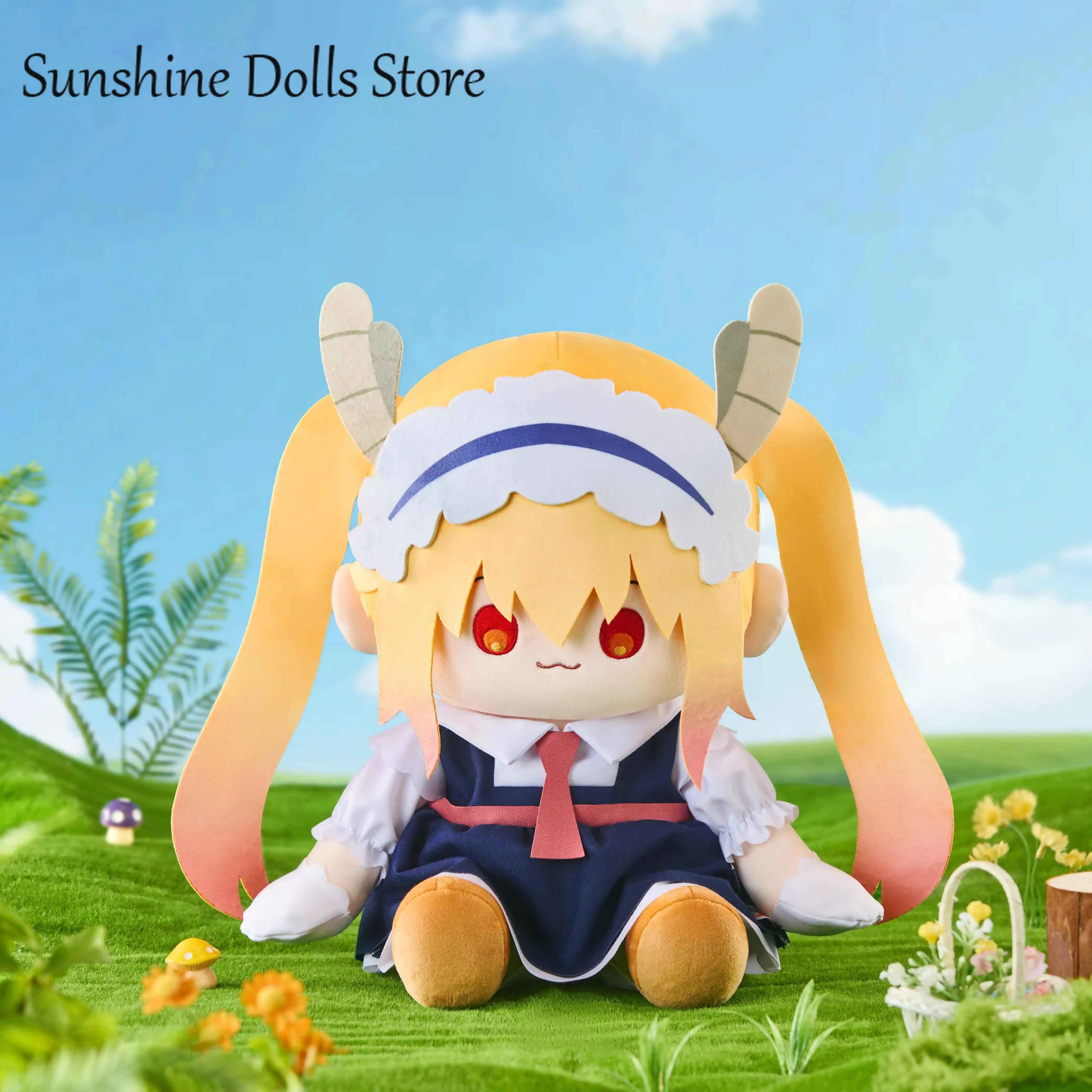 30 سنتيمتر الرسوم المتحركة الرسمية ملكة جمال كوباياشي التنين خادمة ‌   تأثيري لينة الجلوس الموقف أفخم دمية الجسم تغيير الملابس وسادة دمية محشوة