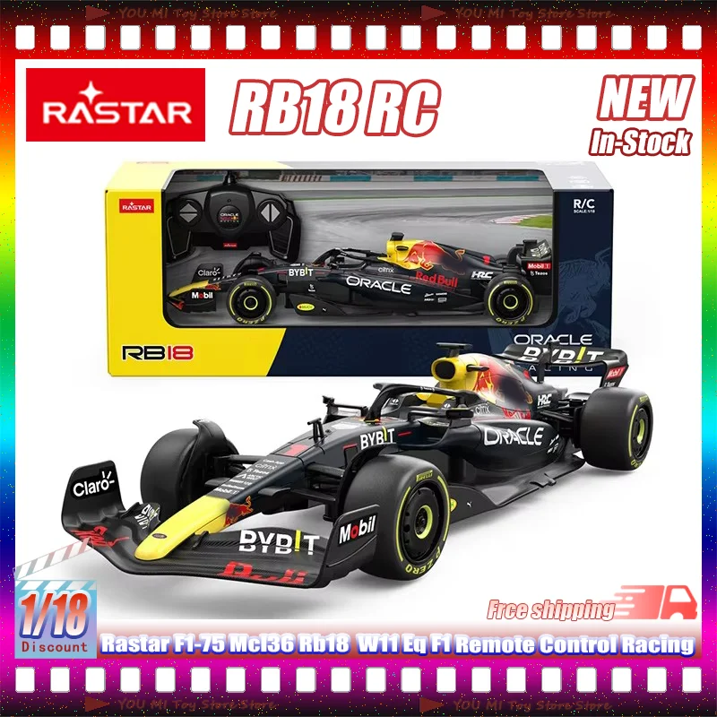 

New In Stock Rastar 1:18 F1-75 Mcl36 Rb18 W11 Eq F1 Remote Control Racing Simulation Alloy Miniature Model Custom Kid Toys Gift