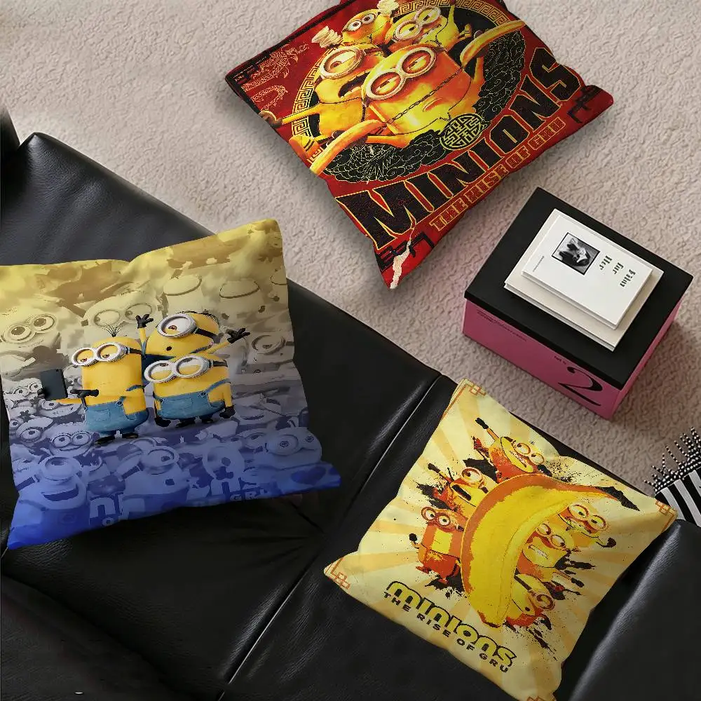 Cute Banana Cartoon-M-Miniones Pillow Cover for Bedroom Room and Living Room Sofa Decorative Cushion Cover