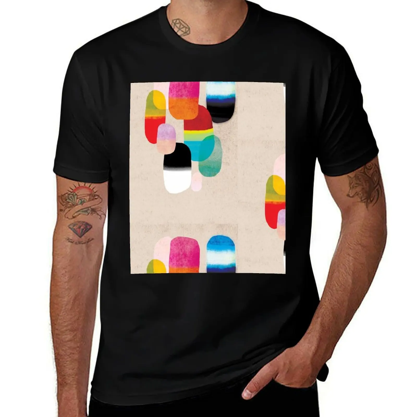 

Pills Art T-Shirt mens graphic t shirts man graphic t shirt black cotton t-shirt plain for man package T-Shirt