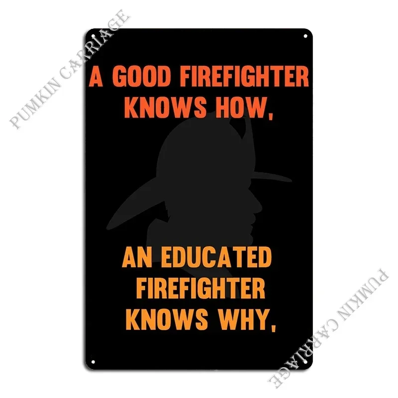 Firefighter Metal Signs Customized Club Plaques Wall Cave Rusty Tin Sign Poster