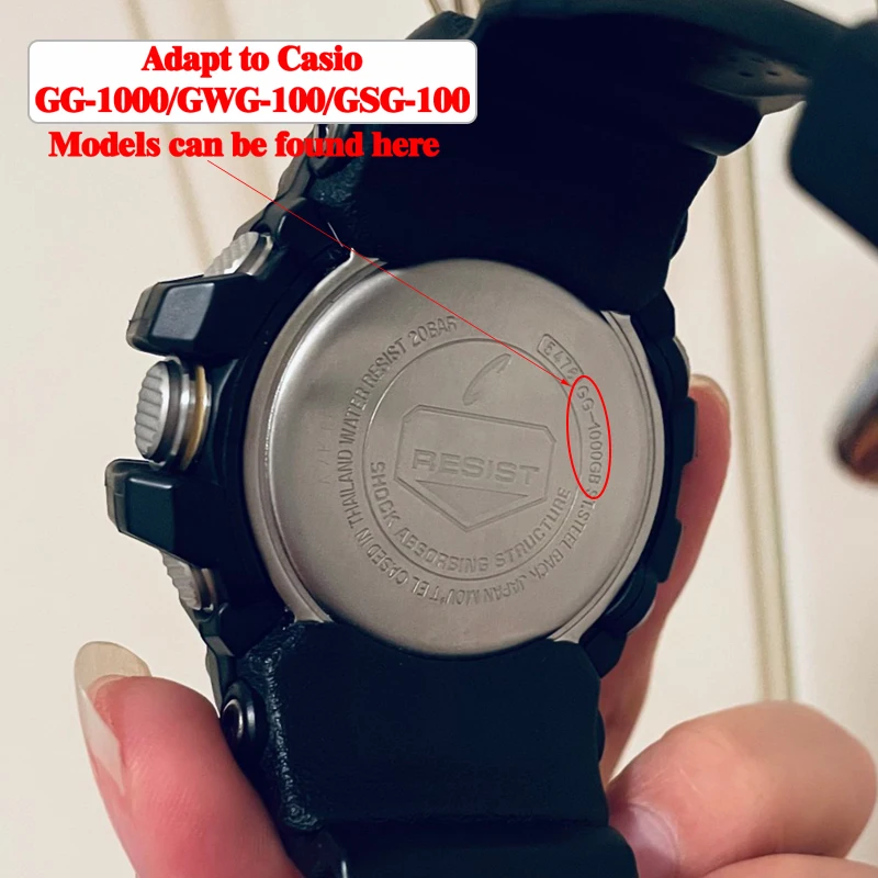 Accessori per orologi adatti per Casio GG1000 GWG100 GSG100 cinturino in resina da uomo cinturino sportivo modificato impermeabile