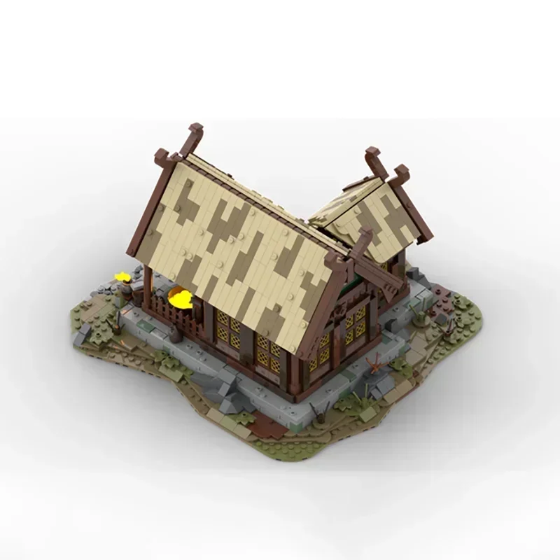 Magical Rings Movie YcMoc Building Blocks Blacksmith`s House Model Technology Bricks DIY Medieval Times LOTR Castle Toys