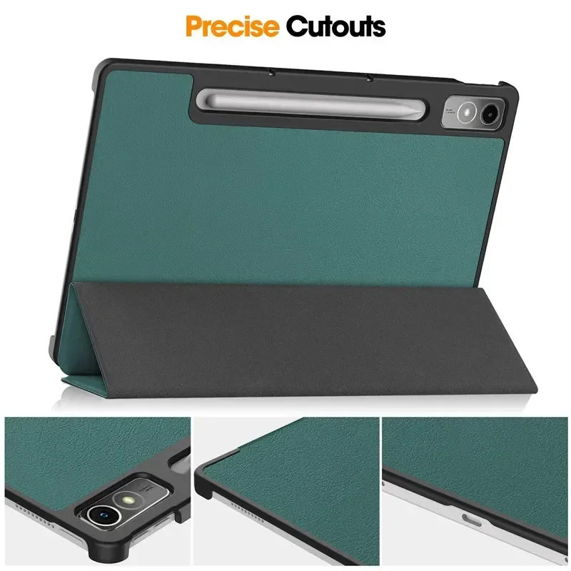 For Lenovo Tab P12 2023 Tablet Case TB370FU Magnetic PU Leather Smart  Cover For Funda Lenovo p12 2023 Hard Back Shell coque