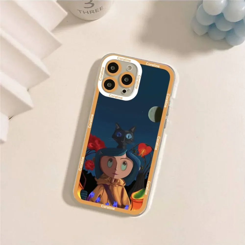 Anime-C-coraline  Phone Case For IPhone 11 12 13 Mini Pro Max 14 Pro Max Iphone15 15promax Case Shell Funda Cover