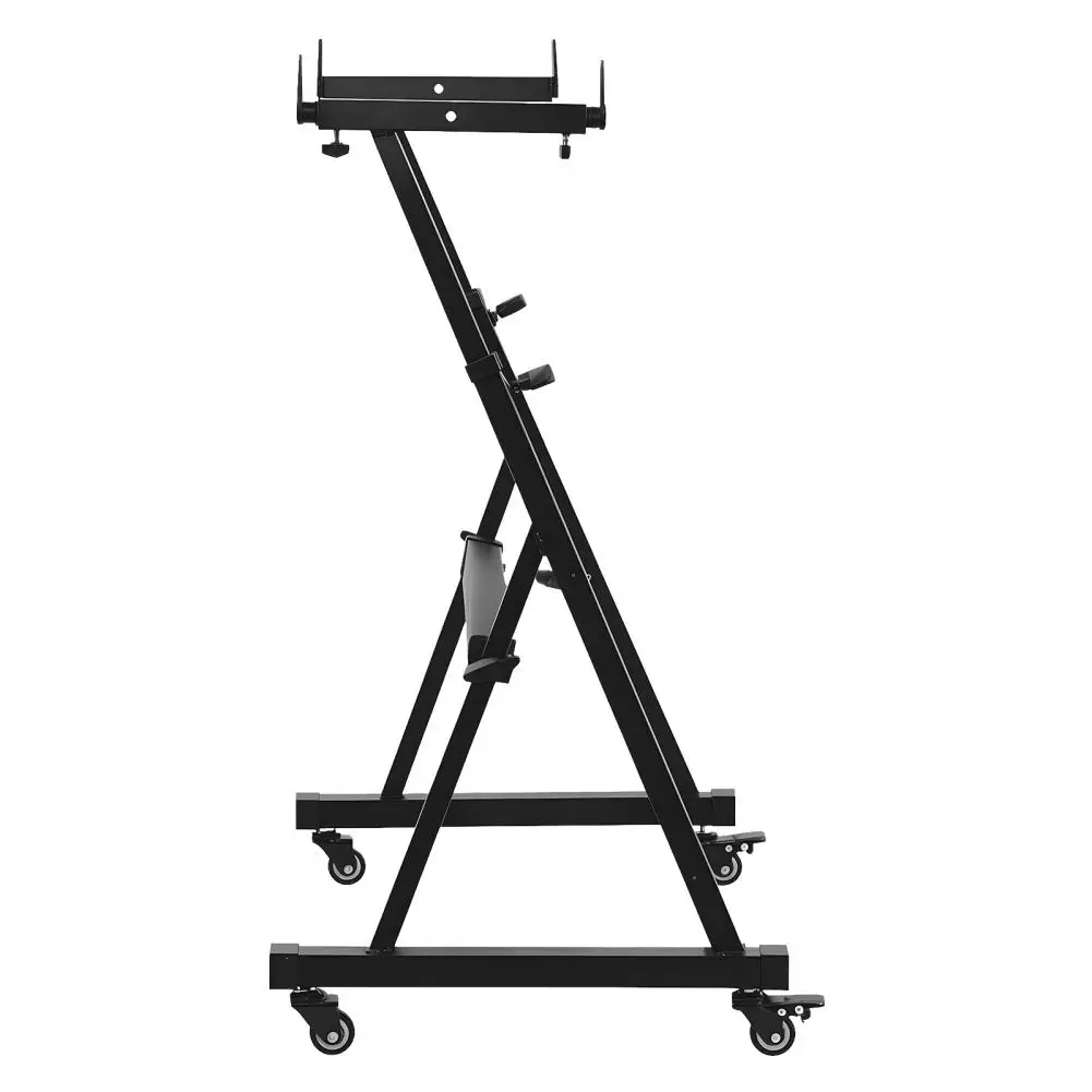 Adjustable Digital Piano Stand High Stability, 100kg Load-capacity Digital Piano Holder with Wheels, Sturdy Reinforced Design