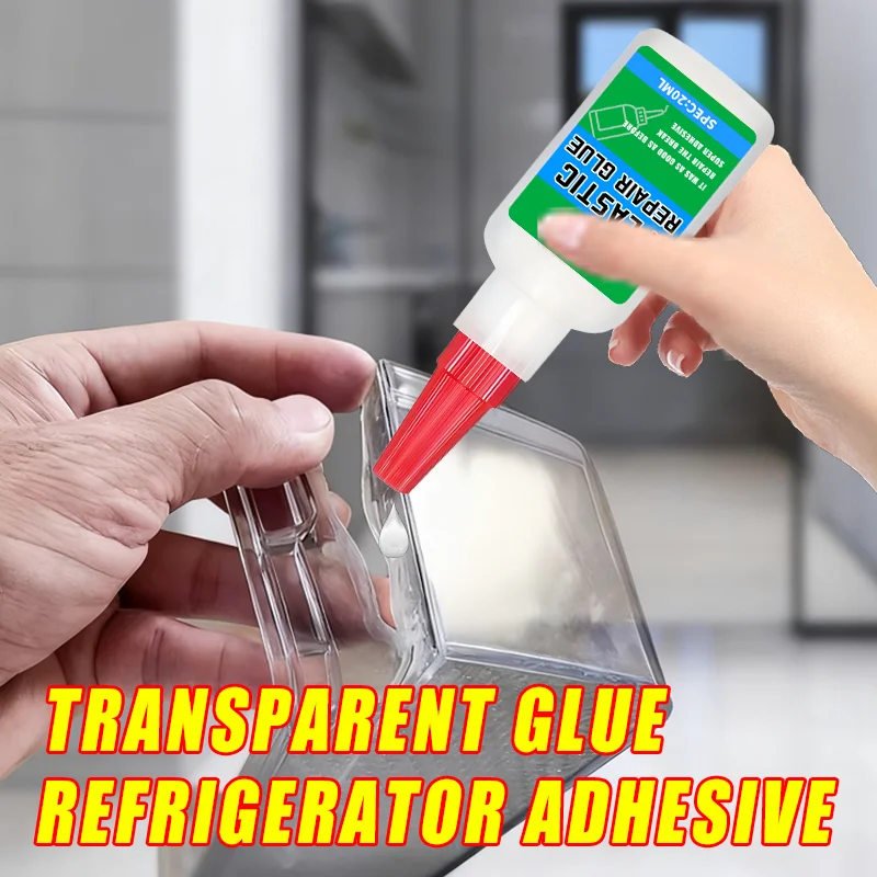 غراء إصلاح بلاستيكي لأدراج الثلاجة - ربط قوي، إعداد سريع، متين، سهل التطبيق، مقاوم لدرجة الحرارة 20 مل