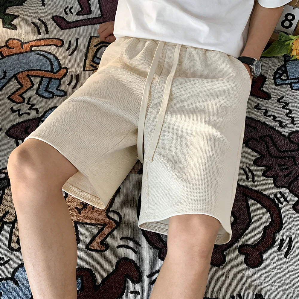 

Корейские клетчатые шорты для мужчин, повседневные свободные летние дышащие спортивные шорты с пятью карманами