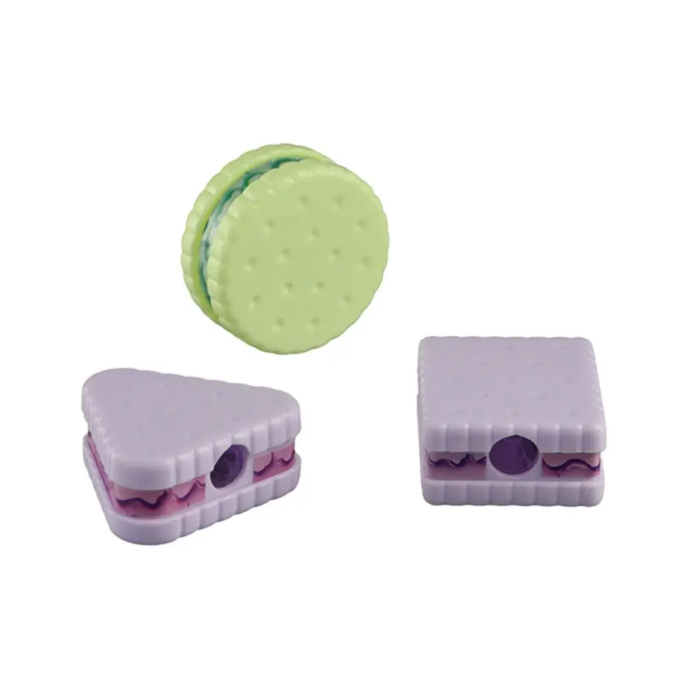 Cute Pencil Cutter Cookies Pencil Sharpener Drawing Writing Pencil Cutting Tools Plastic Random Stationery